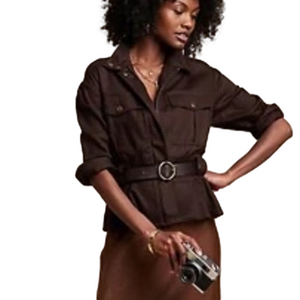 Banana Republic Linen Blend Cinch Waist Jacket NWT